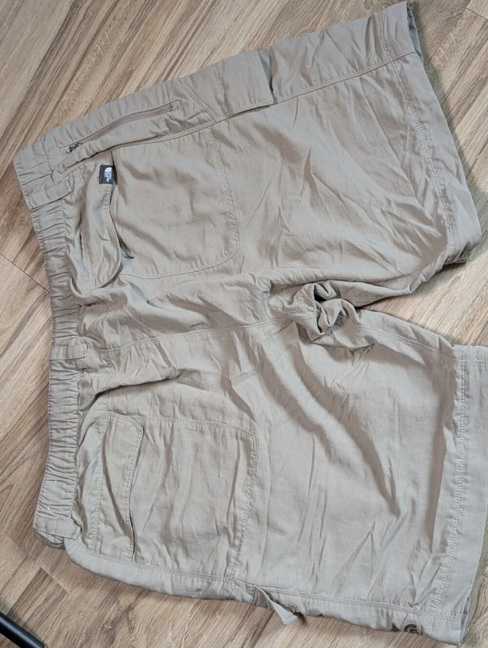 The North Face Shorts Khaki  Nylon Belted  Gorpcore Hiking (Just The Shorts)